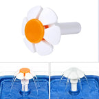 Handmade Plastic Flower Water Tap for Pet Drinking Fountain Replaces Bowl Dispenser Provides Fresh Water for Cats and Dogs