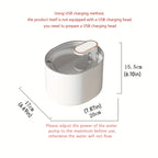 3L Automatic Smart Cat Water Fountain With LED Lights for Water Shortage Alert USB Rechargeable Cat Drinking Dispenser