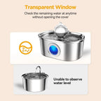 OEM 3.2L Eco-Friendly Stylish Stainless Steel Automatic Cat Water Fountain with Portable Design for Indoor Use