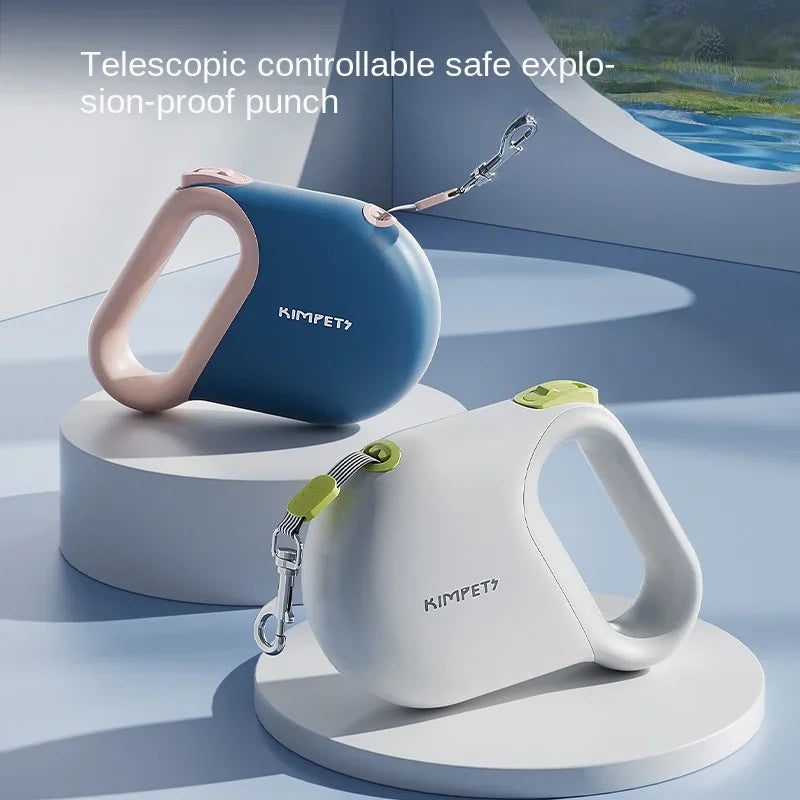 Automatic Telescopic Pet Leash for Small Dogs 26 Lbs Retractable Dog Walking Leash Non-Slip Handle Plastic Material Tangle-Free