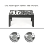 Elevated Dog Bowls with Slow Feeder Dog Bowl Stainless Steel Bowls Adjustable Pet Feeder Stand for Large Medium Dog Products