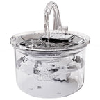 2026 New OEM Automatic Cat Water Fountain USB Charging 2.2L Transparent Stainless Steel Pet Water Dispenser