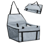 Folding Dog Car Seat Travel Booster Seat Safety Belt Washable Breathable Double-Sided Cushion Storage Pocket Summer Pet