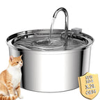 OEM 3.2L Automatic Cat Water Fountain Stainless Steel Eco-Friendly Double Filtration System Ultra-Quiet Pump Pet Water Dispenser