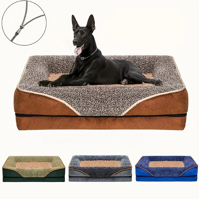 Removable and Washable Dog Sofa Large Dog Bed Suitable for All Seasons Dog Nest Comfortable Soft Cat Sofa Bed With Raised Edges