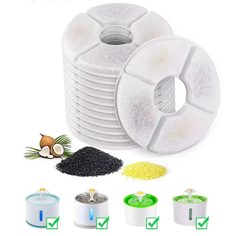 Cat Water Fountain Carbon Filter Cat Drinking Fountain Replacement Filter Pet Water Fountain Filter Cat Products