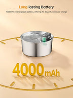 ODM OEM Wireless Stainless Steel Cat Water Fountain Portable 3.2L Automatic Water Dispenser with 4000mAh Battery and Sensor