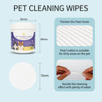 Pet Cleaning Finger Wipes Dog Ear Wipes Cat Eye Wipes Gently Cleans Ear Wax Debris Tear Stain Eye Discharge Mucus Secretions