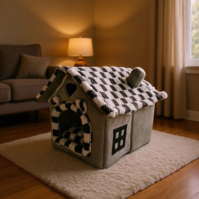 Breathable Warm Plush Pet Bed Dog House Washable Soft Cat Cushion Kennel for Small Medium Large Dogs Pet Supplies