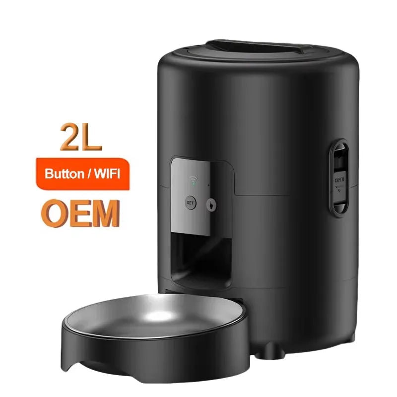 OEM 2L Button/WIFI Control Automatic Pet Feeder Smart Cat Feeder Pet Food Dispenser Cat Supplies Smart Pet Feeder Manufacturer