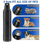 Rechargeable 2-Speed Pet Nail Grinder Plastic Grooming Tool for Cats and Dogs Quieter and Safer Cat Nail Clipper