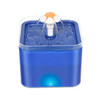 OEM 2L Plastic Pet Cat Water Fountain Bowl with LED Light and Activated Carbon Filter Automatic Pet Water Dispenser Cats Usage