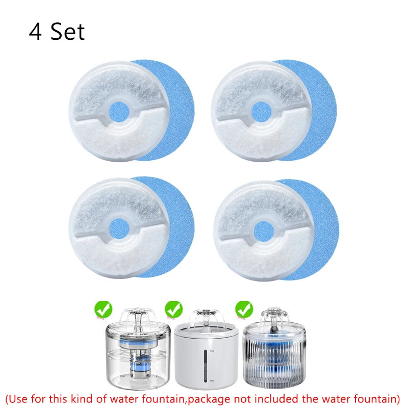 Cat Water Fountain Filters Activated Professional Removable Circle Reusable Fountain Carbon Filter Drink Fountain Filter