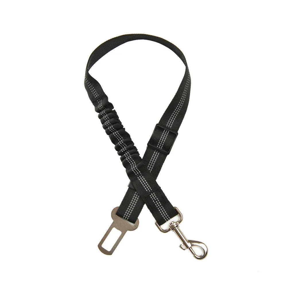 Adjustable Reflective Nylon Dog Car Seat Belt Durable Elastic Puppy Travel Safety Rope for Small Large Dog Belts Custom OEM ODM