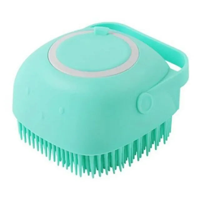 Pet Massage Bath Brush Shampoo Dispenser for Dog Cat Grooming Scrubber Pet Brush Supplies