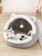 Winter Warm Cat Bed Pet House Cozy Kitten Lounger Cushion Cats House Tent Soft Small Dog Beds Washable Cat Cave Pet Supplies