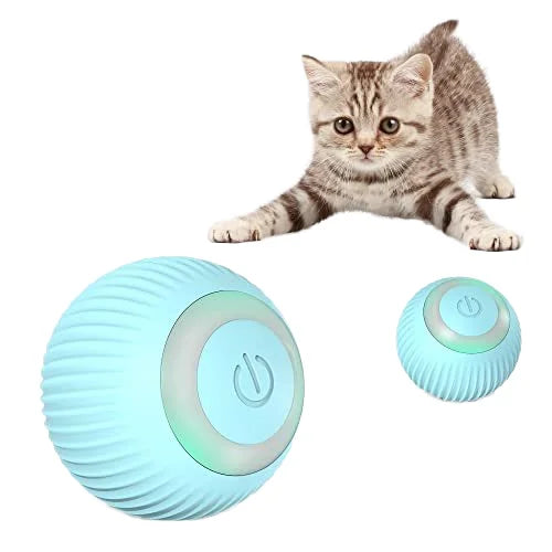 Interactive Indoor LED Light Cat Ball Toy Eco-Friendly Silicone Cat Toy for Dogs and Kittens Cat Toys for Training
