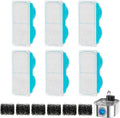 6pcs Cat Water Fountain Filters for 108oz/3.2L Wireless Cat Water Fountain Battery Operated Stainless Steel Pet Fountain