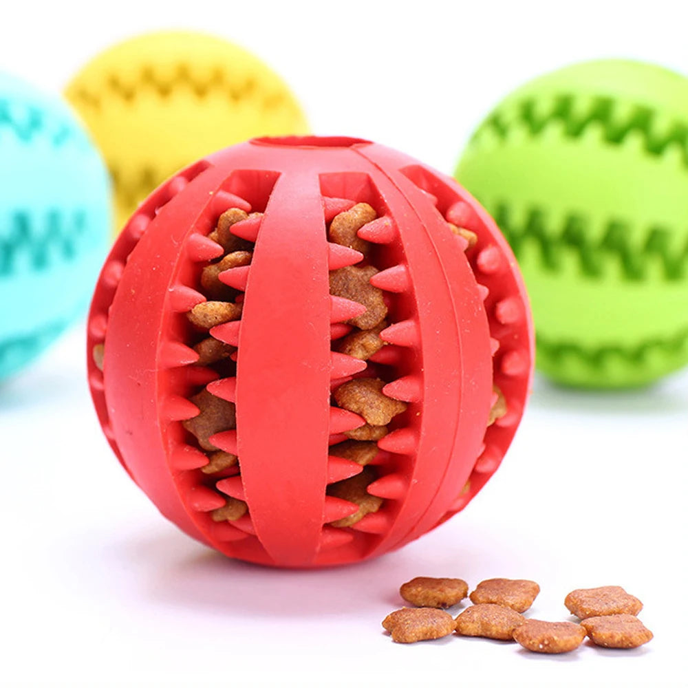 Pet Interactive Dog Toy Rubber Balls for Small Large Dogs Puppy Pet Chew Toys Pet Teeth Cleaning Dog Food Ball Toys
