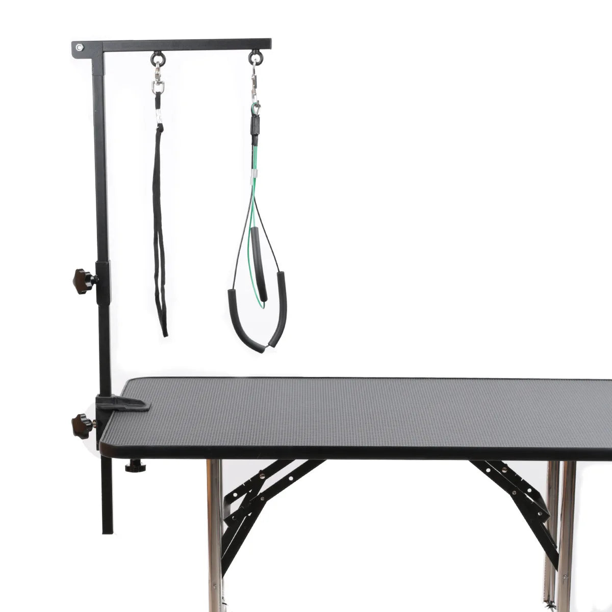 Pet Grooming Table Arm with Clamp and Post Loop Noose Pet Shop No Sit Haunch Holder Grooming Restraint for Small Medium Dogs
