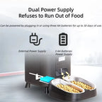 OEM 4.5L Dual Bowls Automatic Pet Feeder Button Control Pet Food Bowls Smart Cat Feeder