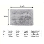 Winter Warm Thickened Long Plush Dog Bed Mat Washable Large Dog Sofa Mat Soft Sleeping Kennel Pet Supplies Dog Products