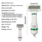 2-in-1 Portable Pet Dog Hair Dryer Comb Dog Brush Durable Safe Gentle Hand Dryers Steel Wire with Protection for Cats Dog Blower