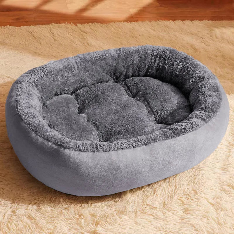 All-Season Medium Size Soft PP Oval Nest Design Bed for Pets Modern Style Cozy Dog & Cat Sofa for Small to Large Breeds
