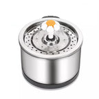 Ultra Quiet 2.5L Stainless Steel Pet Cat Water Fountain LED Light Eco-friendly Automatic Recirculation Filtration System Stylish