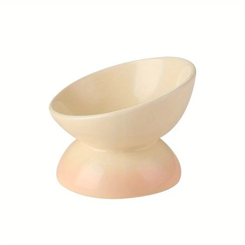 Stylish Red Ceramic Cat Bowl Pet Feeding Bowls Elevate Dining for Dogs & Cats Reduces Neck Strain & Enhances Digestion
