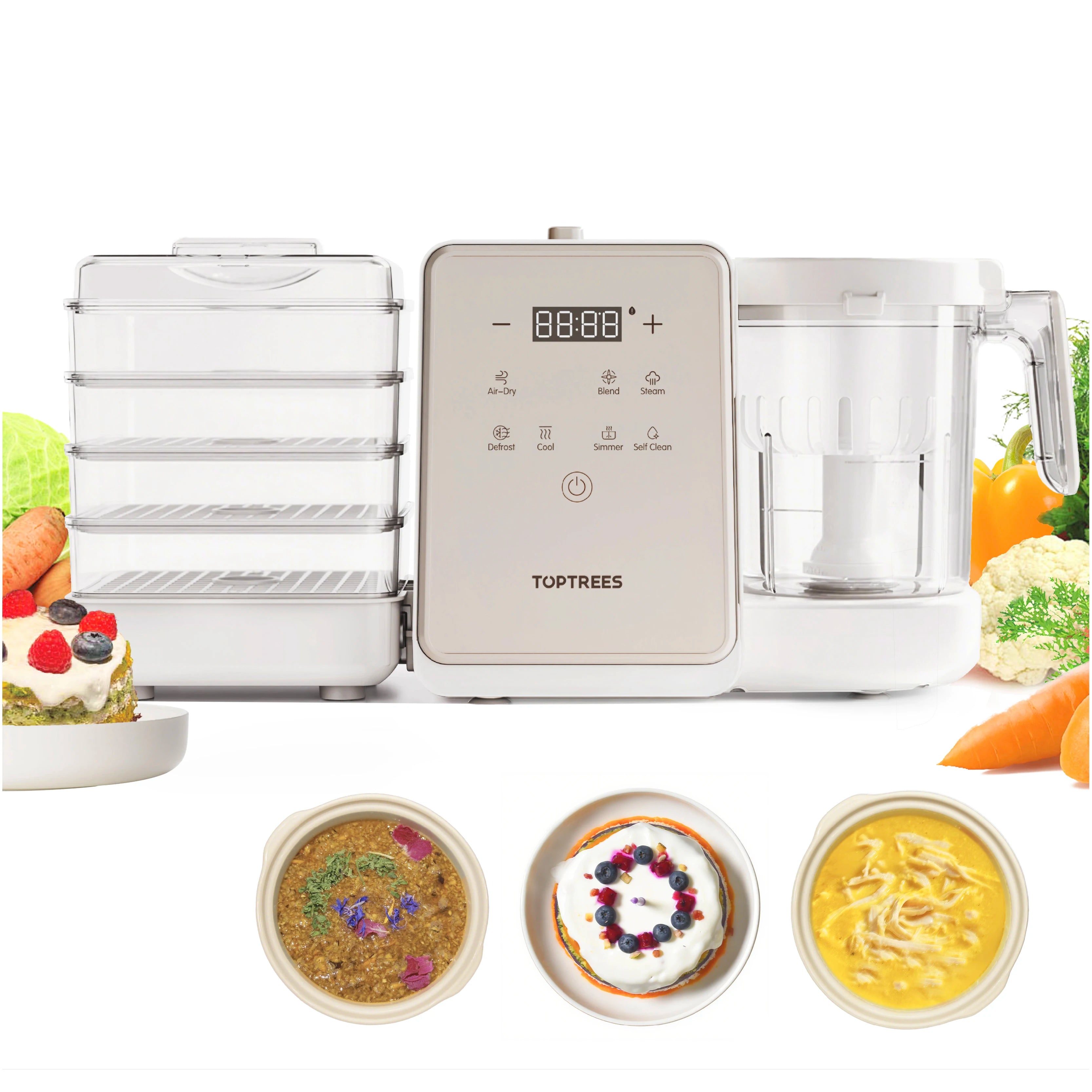 Electric Baby Multifunctional Food Maker Integrated Automatic Cooking Grinding Steaming Stirring for Blender Food Processor