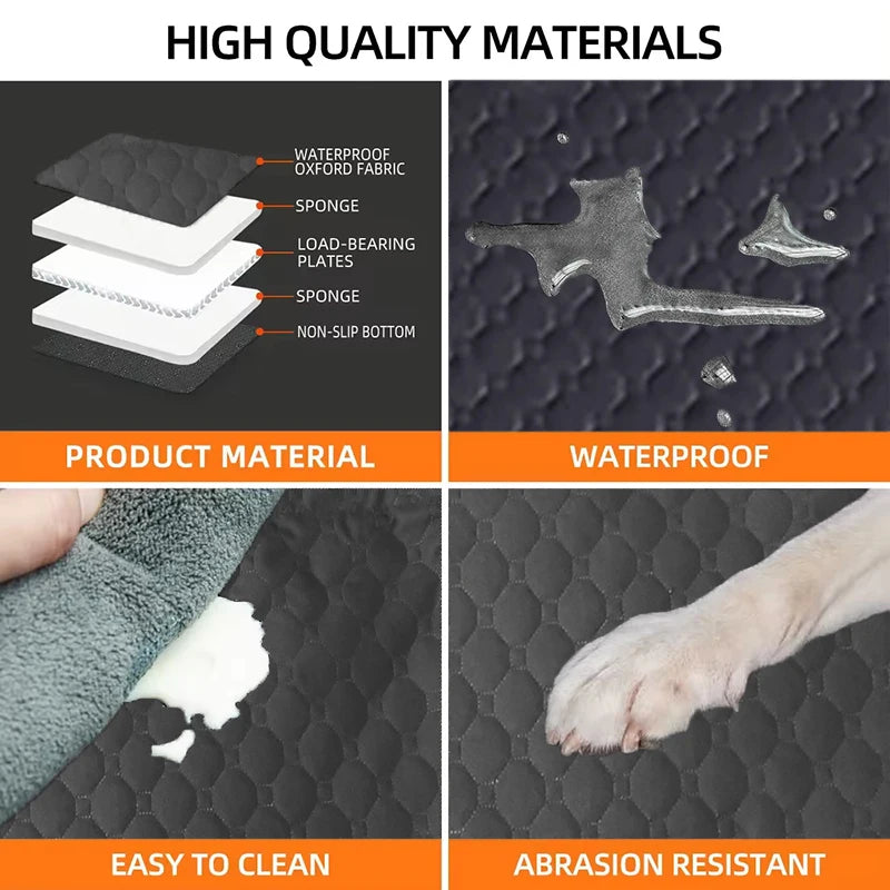 Luxury Extended Dog Car Seat Cover Car Bed Pet Backseat Cover Anti-Slip Waterproof Pet Mat for Car SUV Truck Dog Products