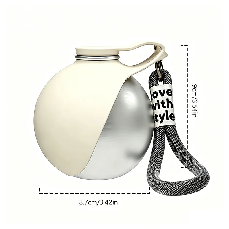 Custom LOGO 285ml Portable Dog Water Bottle Outdoor Pet Water Dispenser Dog Water Bottle Foldable Stainless Steel OEM ODM