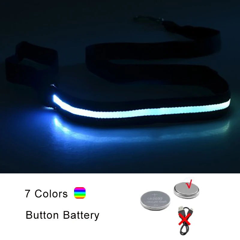 LED Light up Dog Leash Luminous Rope Lead Leash Dog Safety Flashing Glowing LED Dog Leash Collar Electronic Pet Accessories