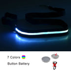 LED Light up Dog Leash Luminous Rope Lead Leash Dog Safety Flashing Glowing LED Dog Leash Collar Electronic Pet Accessories