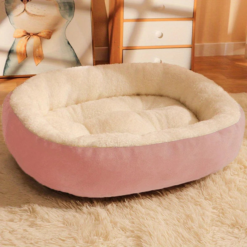 All-Season Medium Size Soft PP Oval Nest Design Bed for Pets Modern Style Cozy Dog & Cat Sofa for Small to Large Breeds