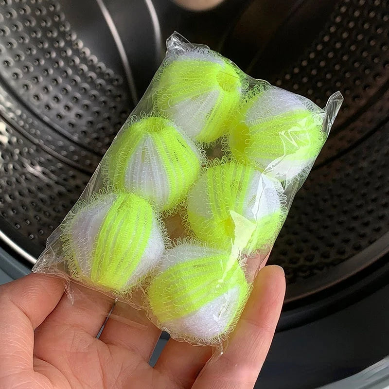 6 Pack Pet Hair Remover Catcher Washer Dryer Balls Washing Machine Laundry Ball Pet Hair Remover for Washing Machines