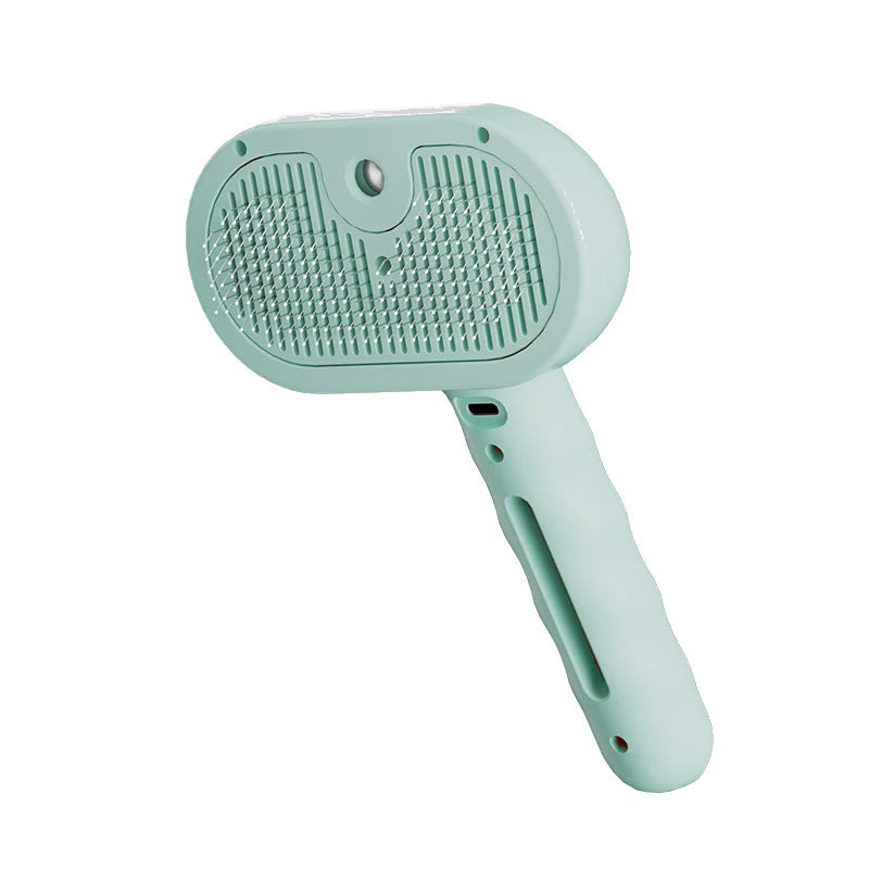 2-in-1 Misting Pet Hair Comb Gentle Water Spray Brush with Release Button for Easy Shedding and Grooming Brush
