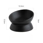 Elevated Cat Food Bowl 5 Oz Ceramic Raised and Tilted Water Bowl Anti Vomiting and Protect Pets' Spines Dishes for Small Dog Cat