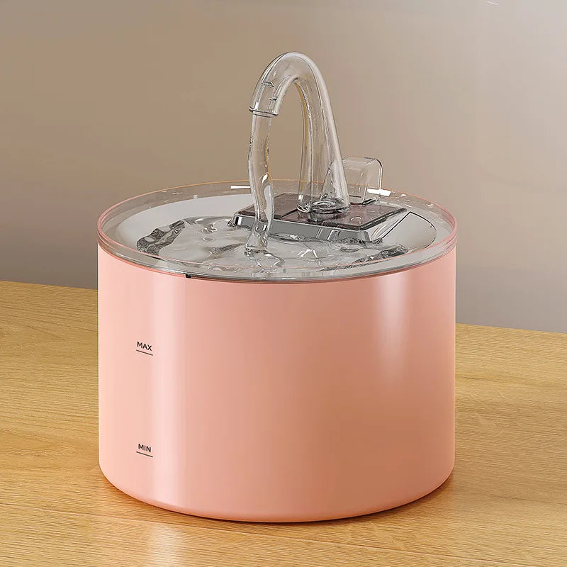 2026 New 2.2L Smart Ceramic Modern Cat Water Fountain with Charge Automatic Filtration OEM Elegant Design Durable Easy to Clean