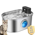 OEM 3.2L Cordless Cat Water Fountain Automatic Stainless Steel Pet Water Fountain Motion Sensor 4000mAh Pet Bowls Feeders