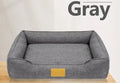 Wholesale Linen Square Pet Beds Heating Mat with Removable Cover Autumn/Winter Heated Dog Beds Cat Cave Dog Sofa