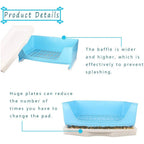 Large Eco-Friendly Rabbit Toilet Trainer Potty Corner Tray Litter Drawer for Adult Hamster Guinea Pig Galesaur Bunny Pet Pan