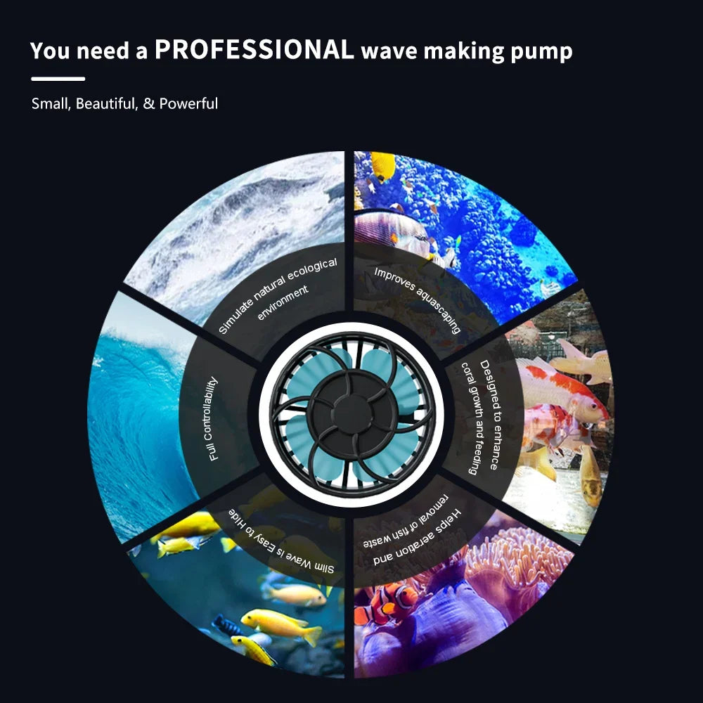 Jebao Wave Pump ELW Aquarium Water Pump Filter Fish Tanks Accessories Ultra Quiet Operation WIFI Wireless Intelligent Wave Maker