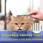 Dog Combs Pet Stainless Steel Teeth Cat Comb Remove Tangles Knots Professional Grooming Tool for Long and Short Haired Dog Brush