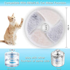 Cat Water Fountain Filters Activated Professional Removable Circle Reusable Fountain Carbon Filter Drink Fountain Filter