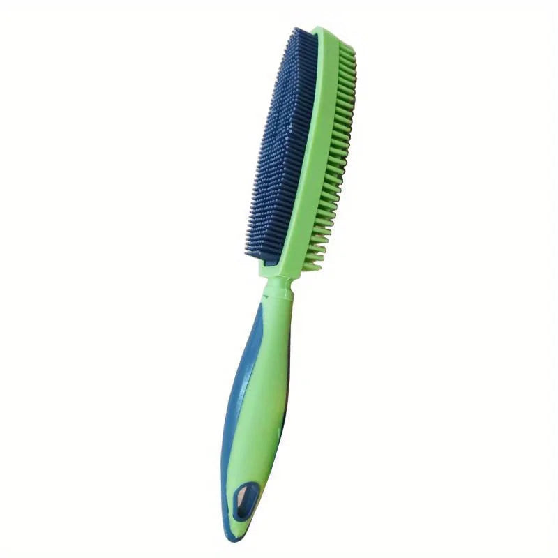 Double-Sided Pet Hair Removal Brush Soft Rubber Multifunctional Cleaning Tool for Pet Bath Massage Portable Hair Remover for Pet