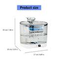 2026 OEM 2.2L Automatic Cat Water Fountain Battery Smart Pet Water Dispenser Cat Drinking Feeder Transparent Pet Water Fountain
