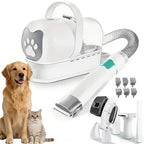 Dog Grooming Vacuum Kit 7-in-1 Pet Clipper With Nail Grinder Hair Trimming & Combing Low Noise Pet Grooming Products