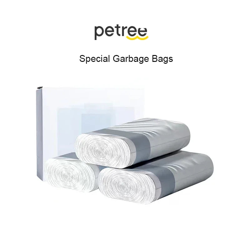 3 Rolls Drawstring Closure Pet Poop Bags for Petree 2 Gen Automatic Self Cleaning Litter Box Cat Toilet Tray Box 45pcs